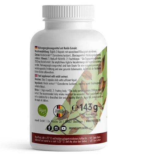 ProFuel REISHI Vitalpilz 180 Kapseln