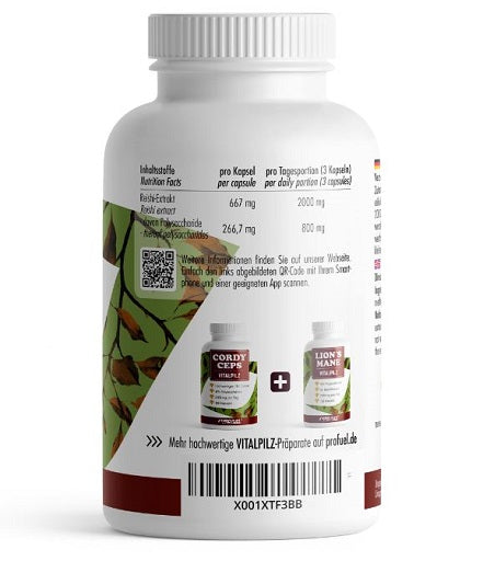 ProFuel REISHI Vitalpilz 180 Kapseln