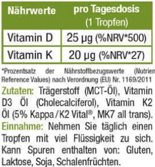 Sinob Vitamin D3 K2 Tropfen 10ml