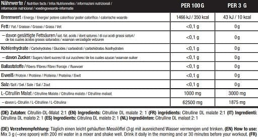 Sinob Core L-Citrullin Malat Pulver 300g Dose