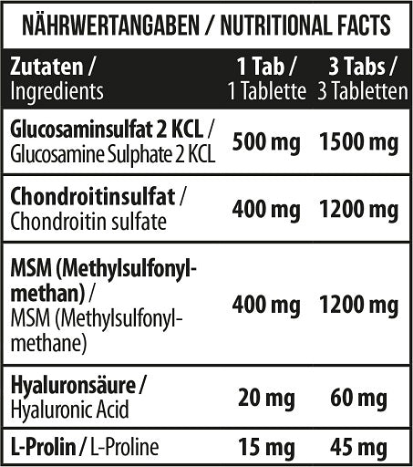 MST - Glucosamine Chondroitine MSM HYALURON - 90 Tabletten