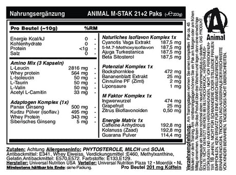 Universal Animal M-Stak 21 Packs
