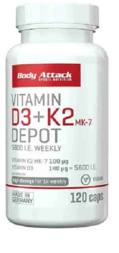 Body Attack Vitamin D3 120 caps