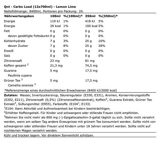 QNT Carbo Load 12x700ml