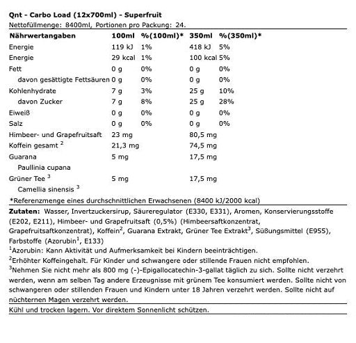 QNT Carbo Load 12x700ml